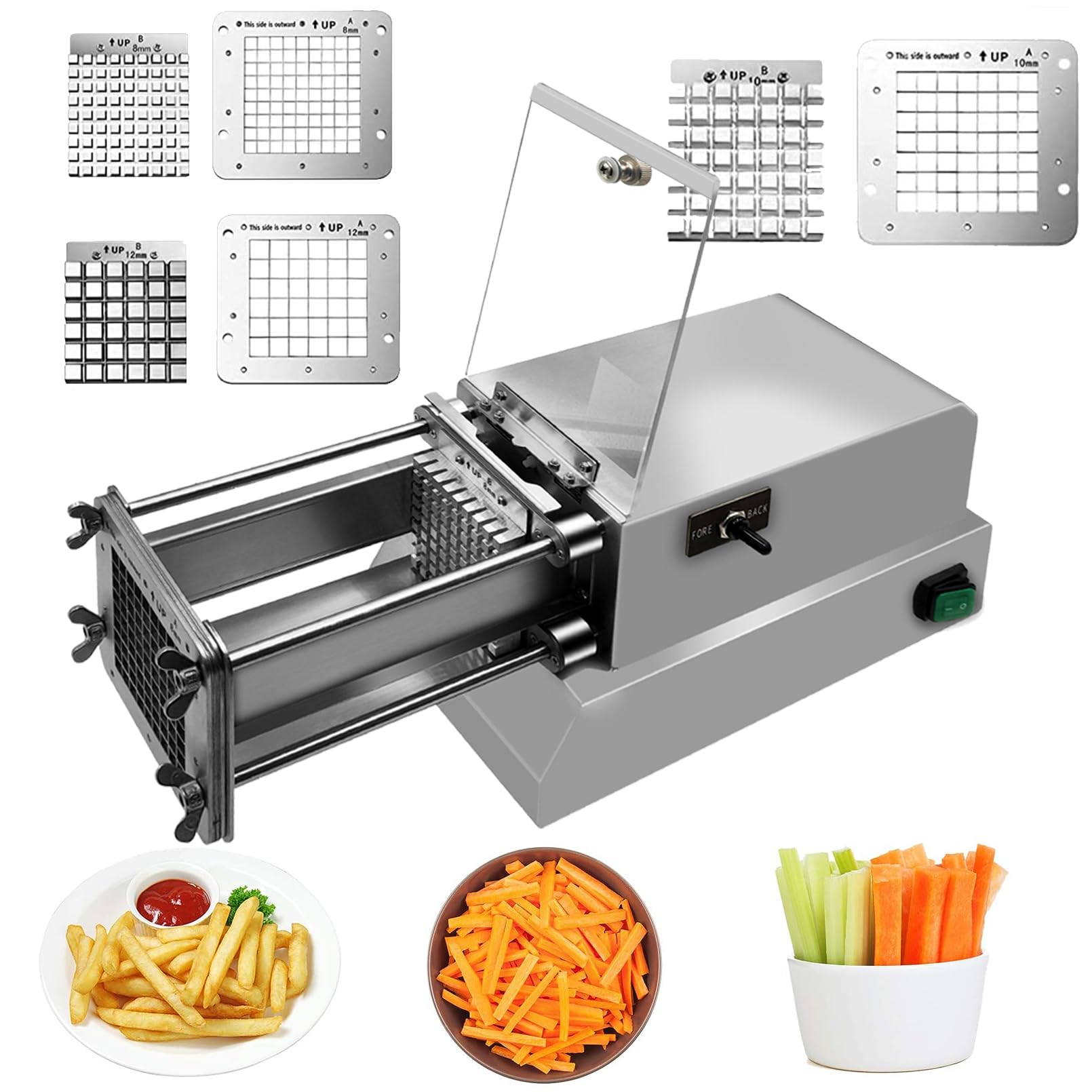 Amazon｜プロフェッショナルフライドポテトチップカッター、ステンレス